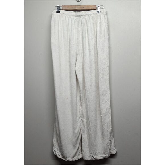 Blenca Linen Pants Women Size XL Cream Elastic Waist Relaxed Bohemian Casual - Picture 5 of 7